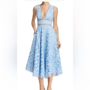 Sau Lee light blue mid length dress